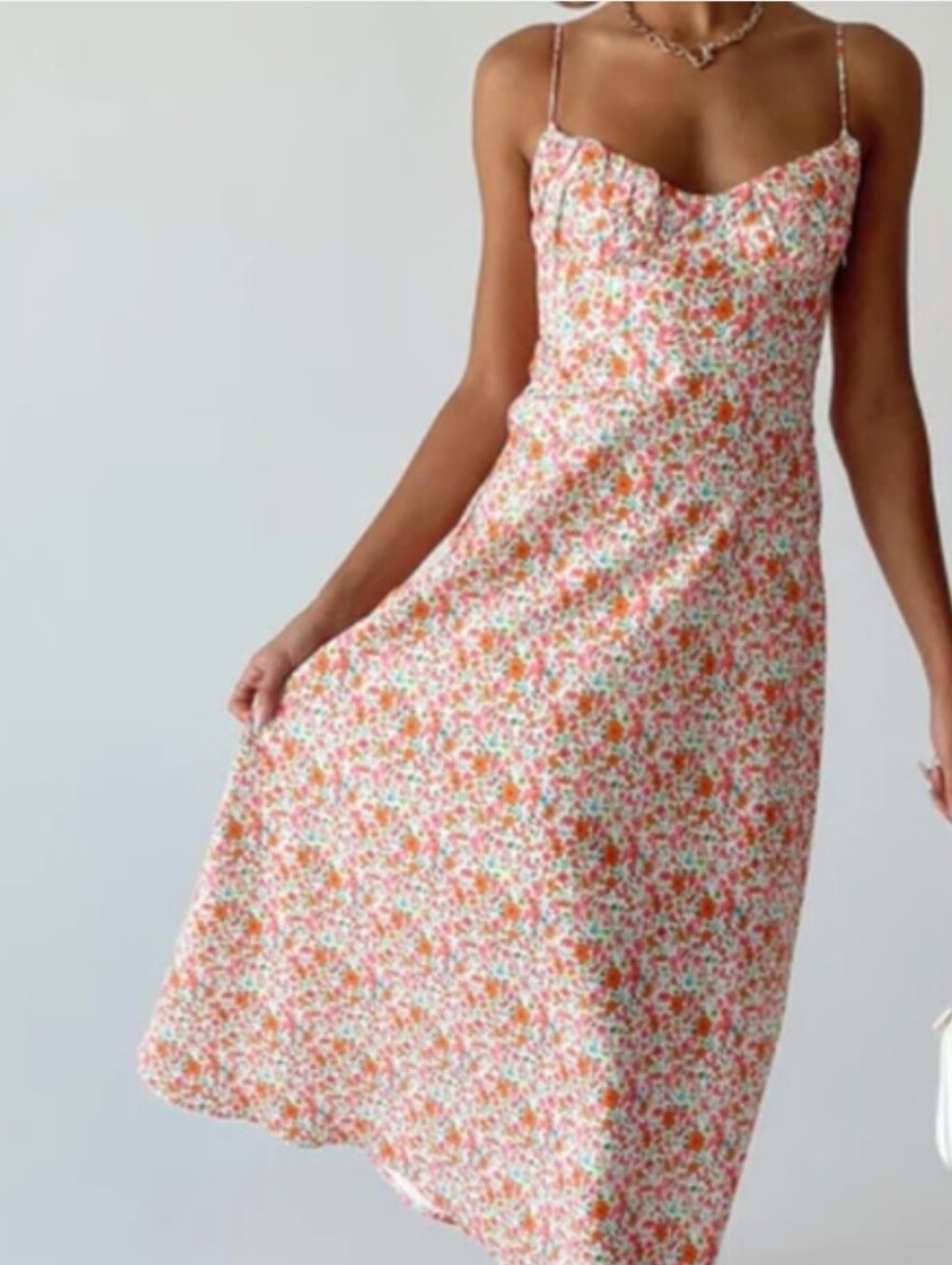PRINCESS POLLY Amara Floral Coquette French Country Slip Midi Dress NWT Size 4